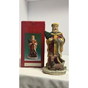 VINTAGE Windsor Collection Santa Claus with Reindeer & Tree Figurine Christmas